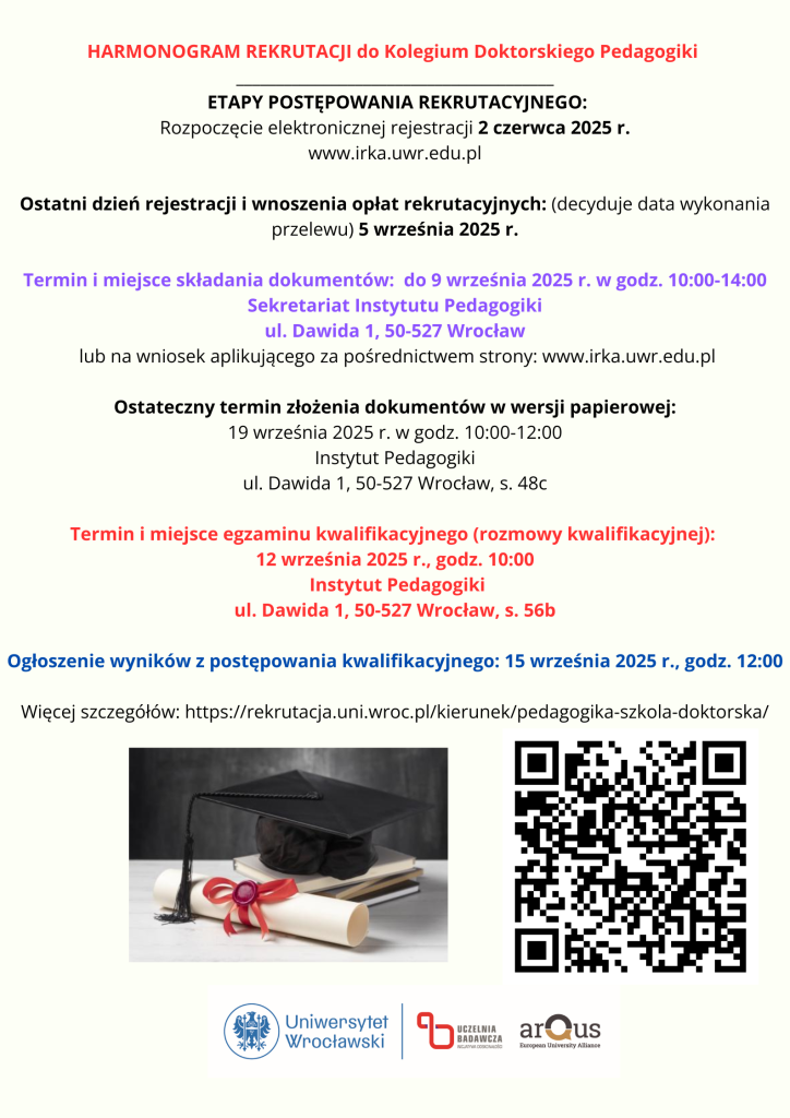 Harmonogram rekrutacji Kolegium doktorskie