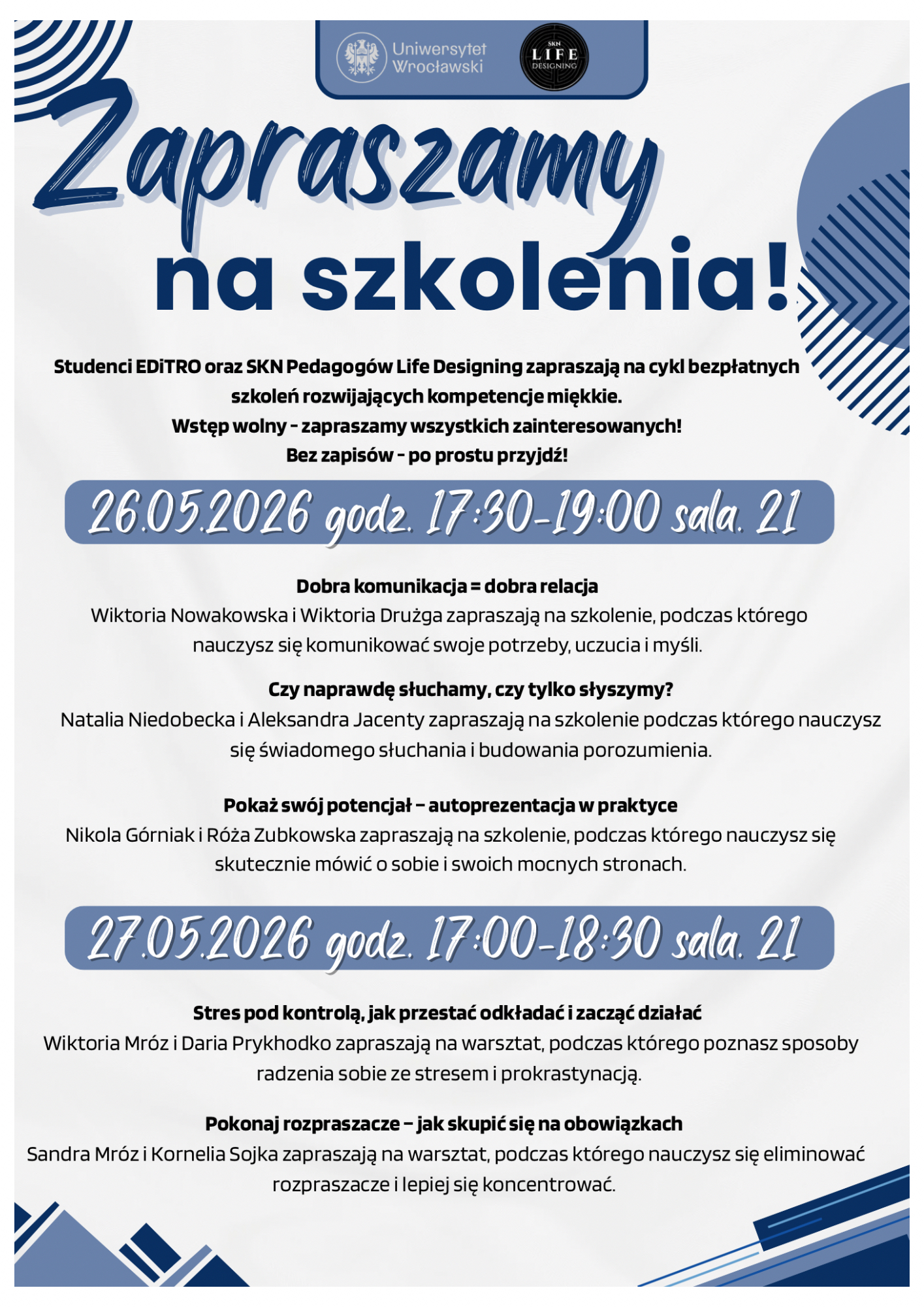 Plakat szkolenia EDITRO